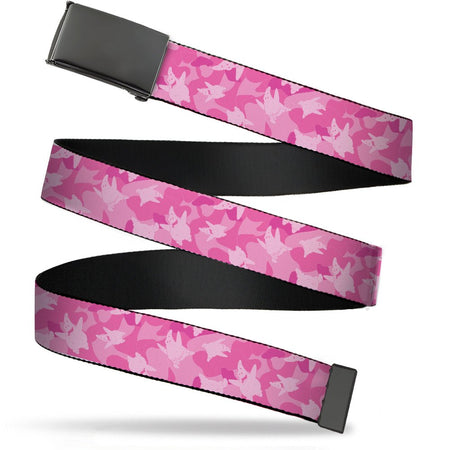 SpongeBob SquarePants Web Belt Patrick Star Poses Scattered Tonal Pinks Black Buckle Adjustable - Paramount Shop