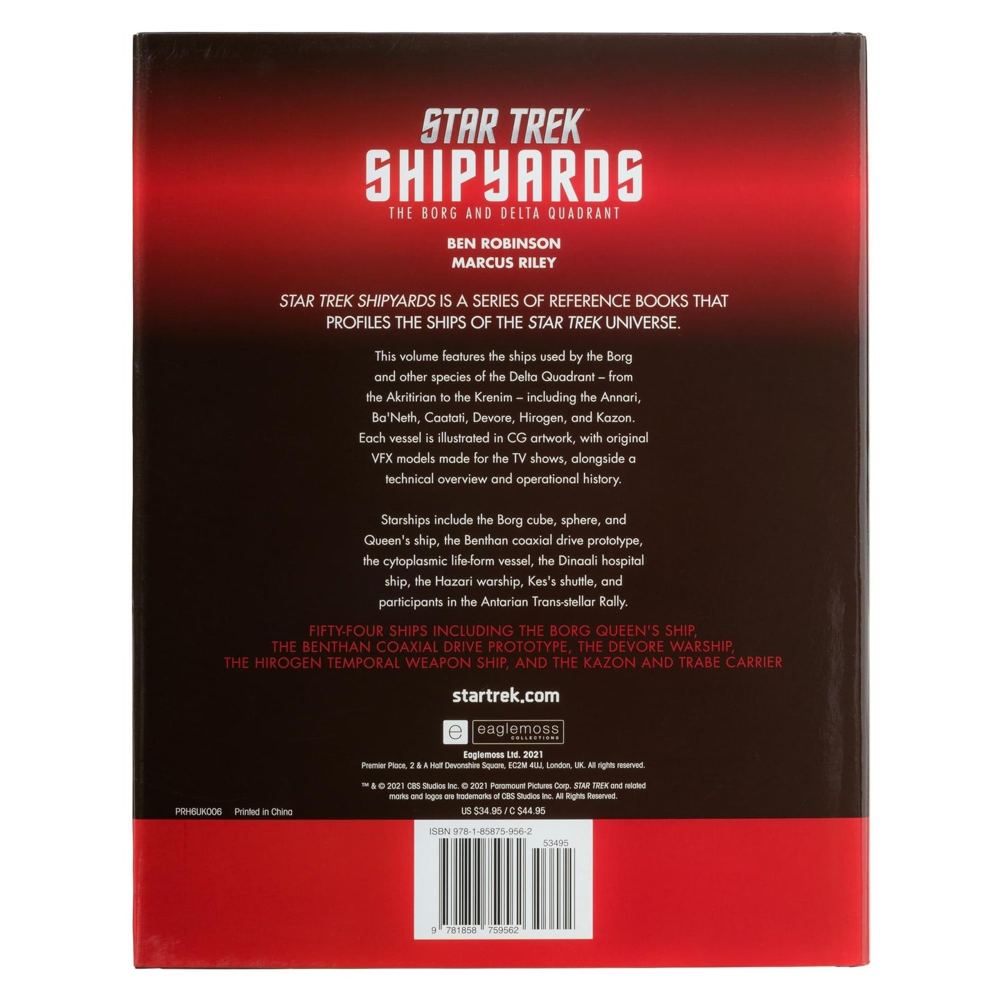 Star Trek Book The Borg and the Delta Quadrant Vol 1 A-K - Paramount Shop