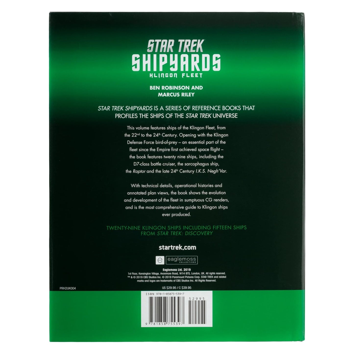 Star Trek Book The Klingon Fleet - Paramount Shop