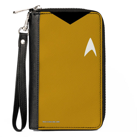 Star Trek Captain Kirk Yellow Uniform Classic Zip Around Wallet - Paramount Shop