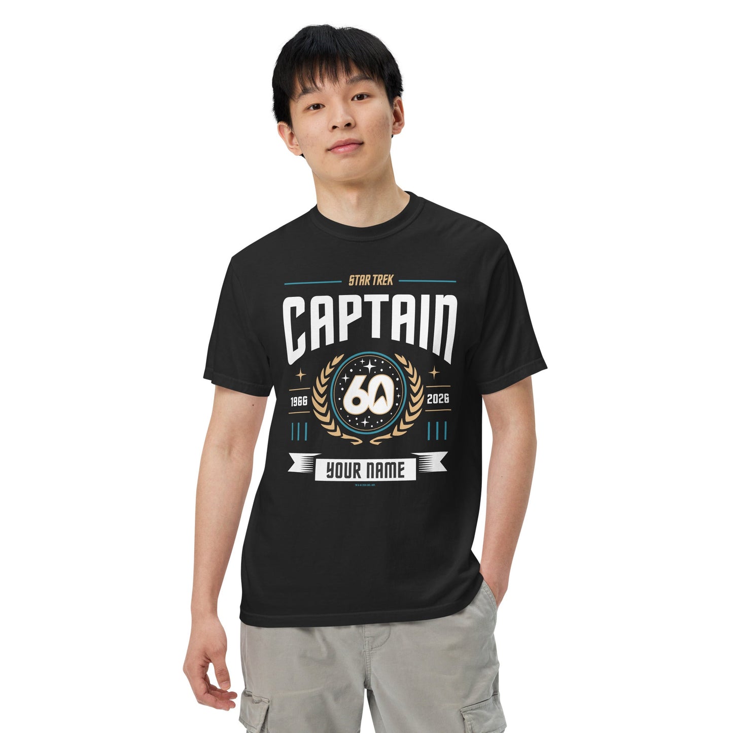 Star Trek Captain Personalized Name T-Shirt 60th Anniversary - Paramount Shop