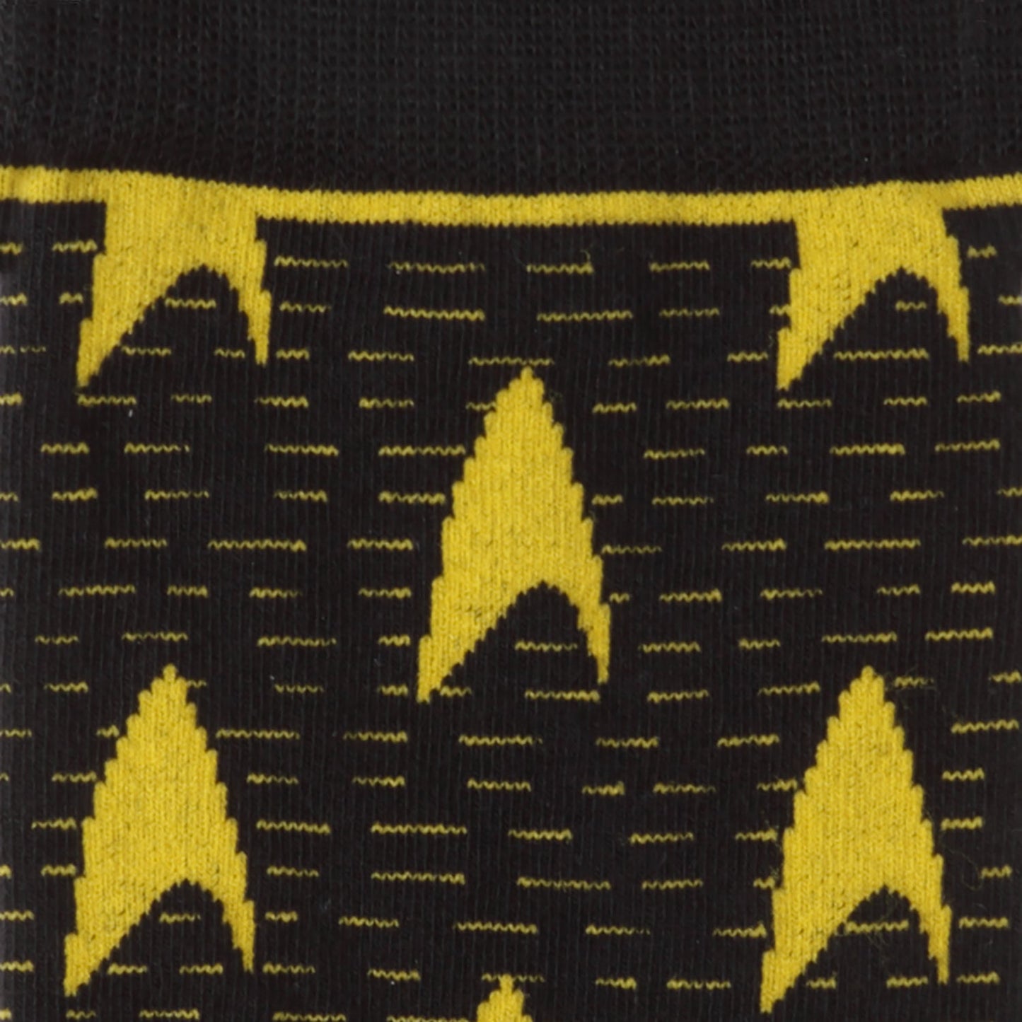 Star Trek Logo Socks Yellow Delta Shield Commander Pattern - Paramount Shop