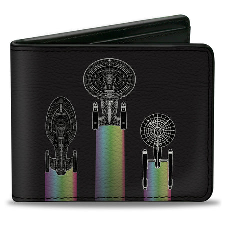 Star Trek Peace and Long Life Starfleet Ships Bi - Fold Wallet - Paramount Shop