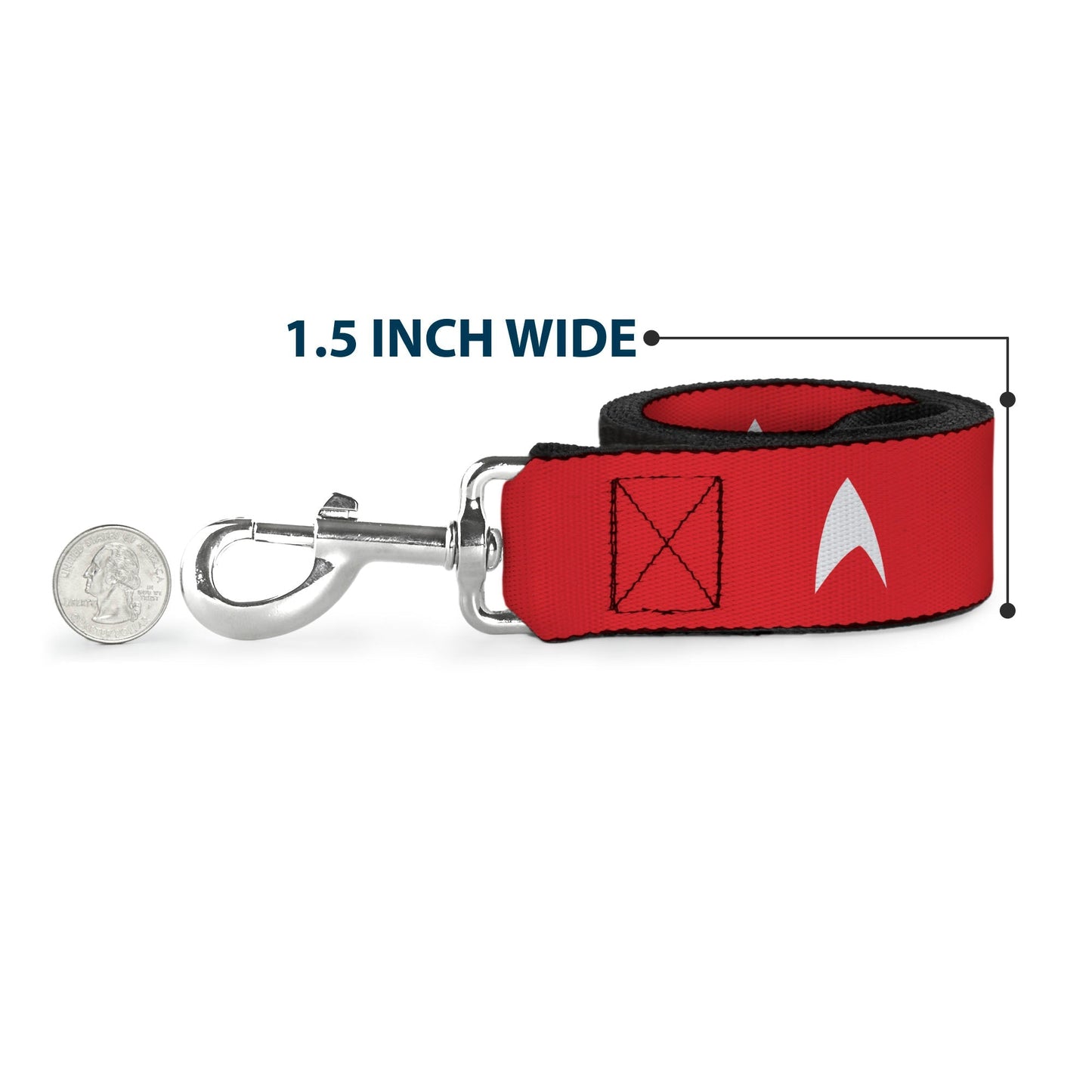 Star Trek Starfleet Insignia Red & White Dog Leash - Paramount Shop