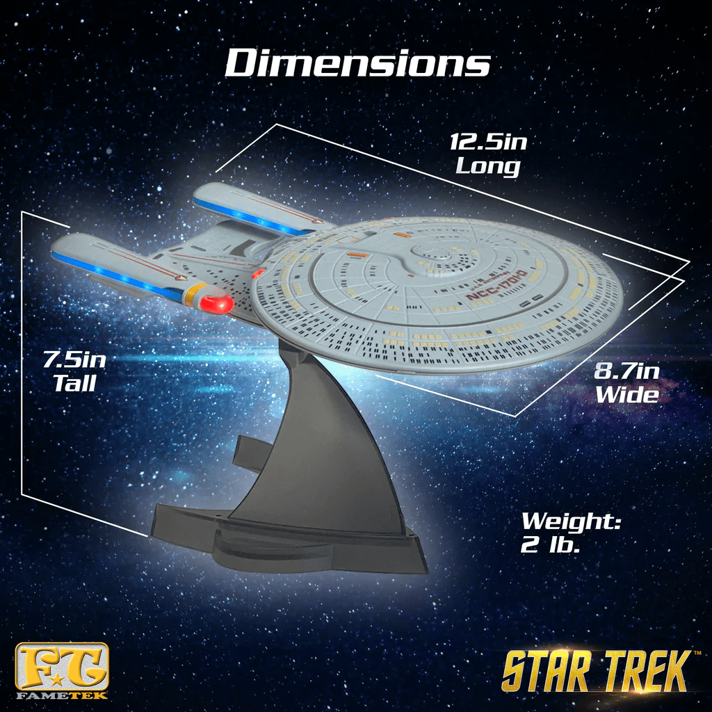 Star Trek: The Next Generation U.S.S. Enterprise NCC - 1701 - D Bluetooth® Speaker With Sleep Machine, LED's & Sound Effects - Paramount Shop