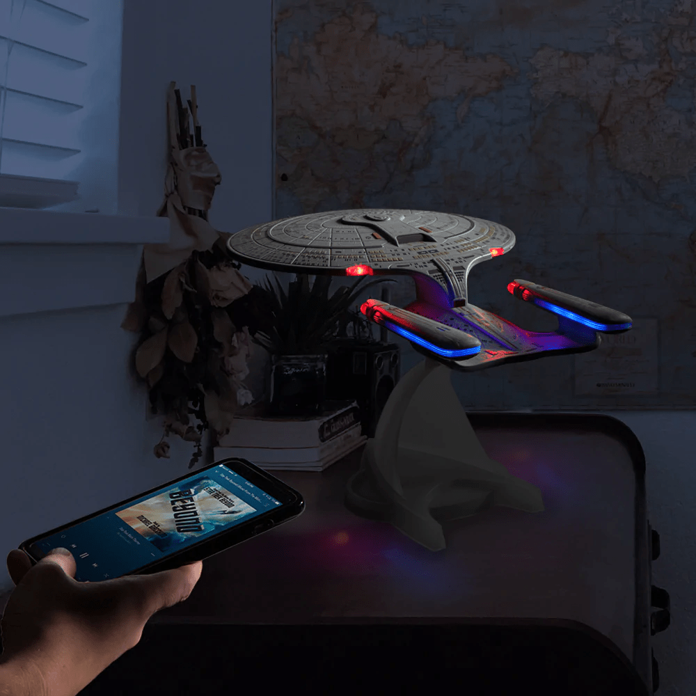 Star Trek: The Next Generation U.S.S. Enterprise NCC - 1701 - D Bluetooth® Speaker With Sleep Machine, LED's & Sound Effects - Paramount Shop