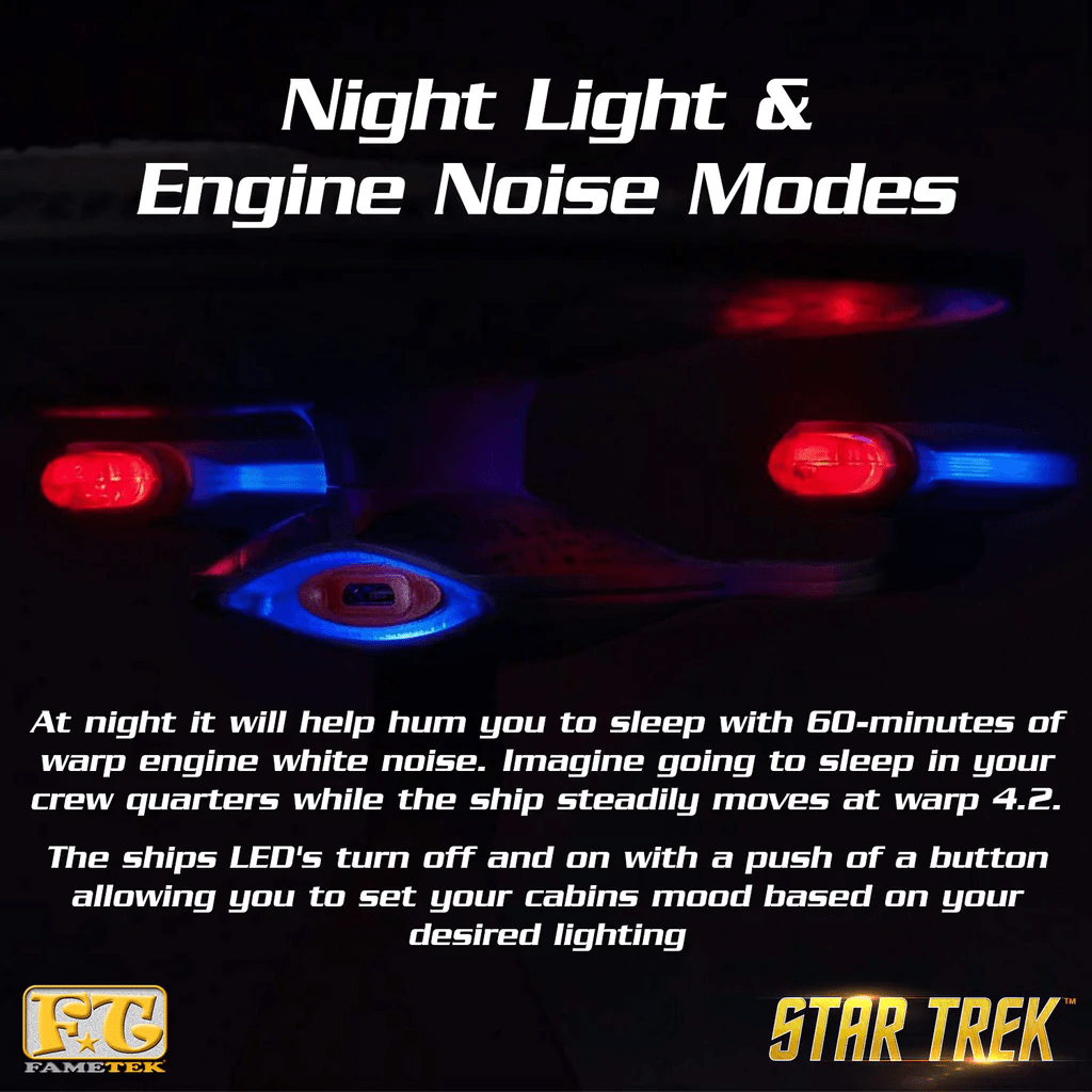 Star Trek: The Next Generation U.S.S. Enterprise NCC - 1701 - D Bluetooth® Speaker With Sleep Machine, LED's & Sound Effects - Paramount Shop