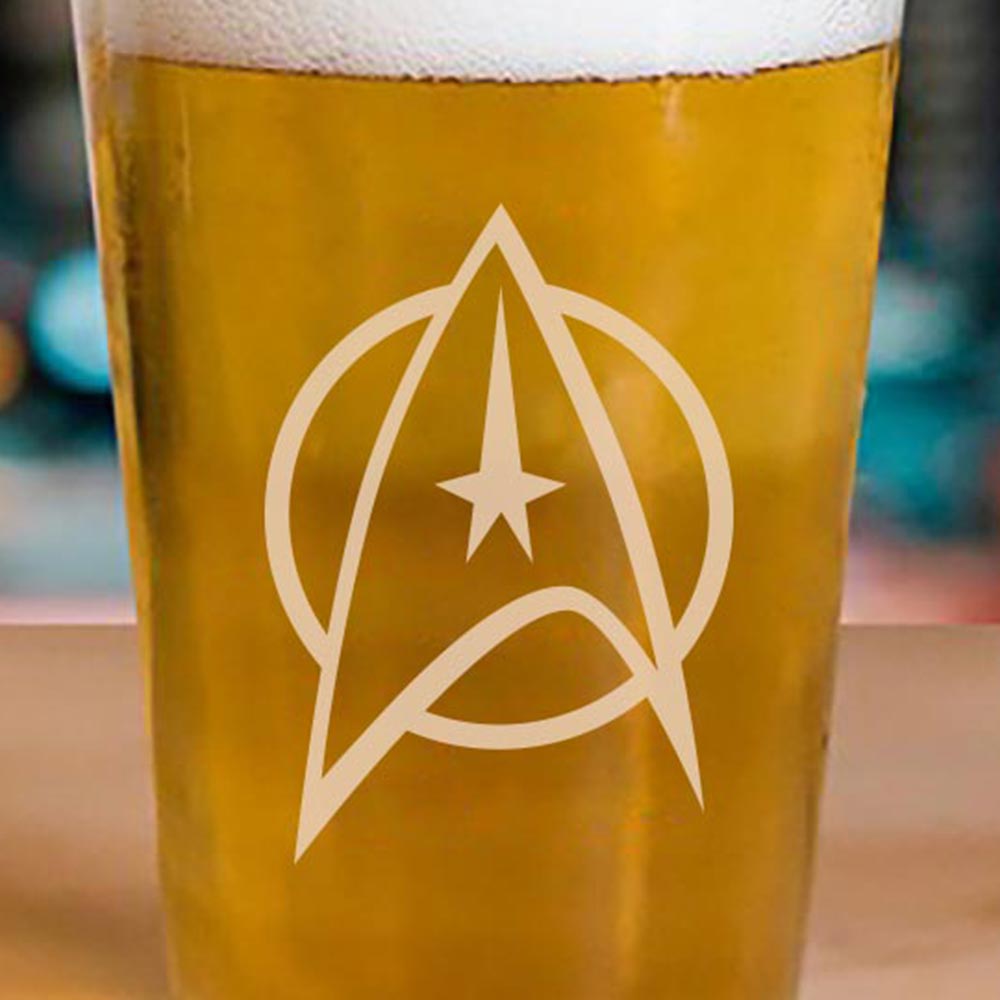Star Trek: The Original Series Delta Laser Engraved Pint Glass - Paramount Shop