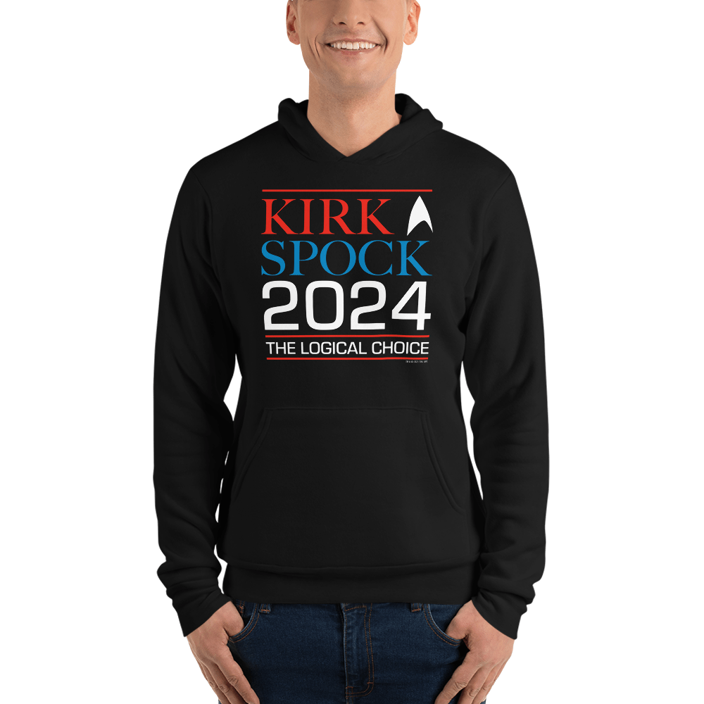 Star Trek The Original Series Kirk Spock 2024 Adult Fleece Hooded Sweatshirt