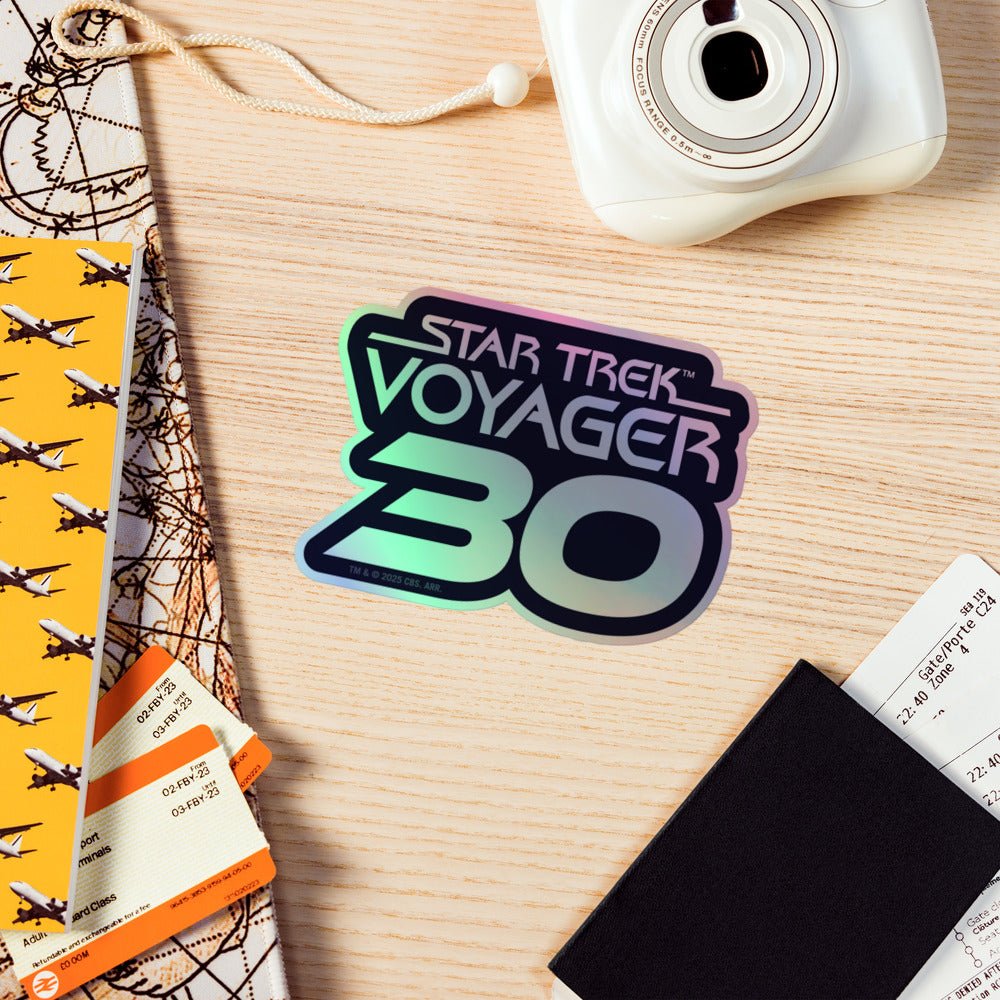 Star Trek: Voyager 30th Anniversary Logo Holographic Sticker - Paramount Shop