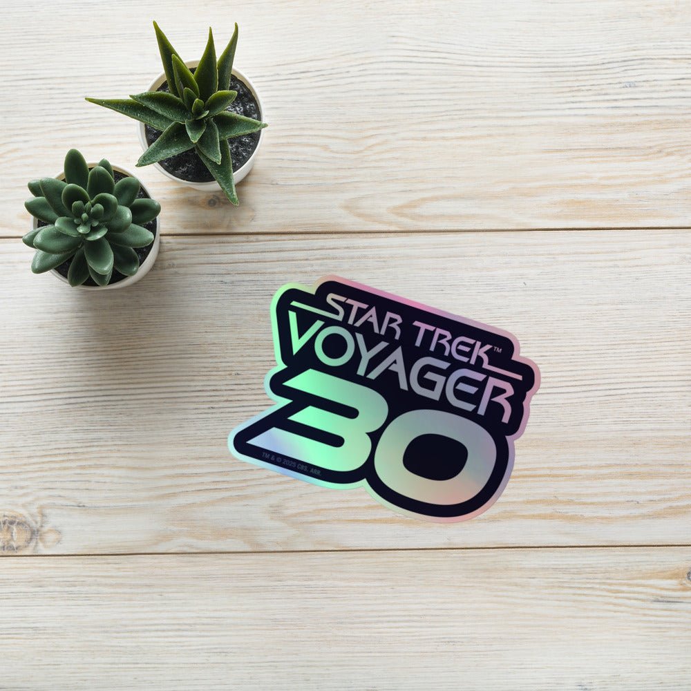 Star Trek: Voyager 30th Anniversary Logo Holographic Sticker - Paramount Shop
