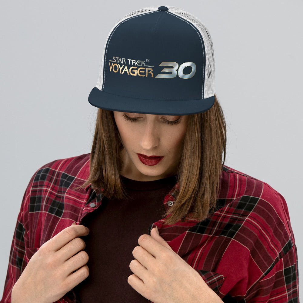 Star Trek: Voyager 30th Anniversary Logo Trucker Hat - Paramount Shop