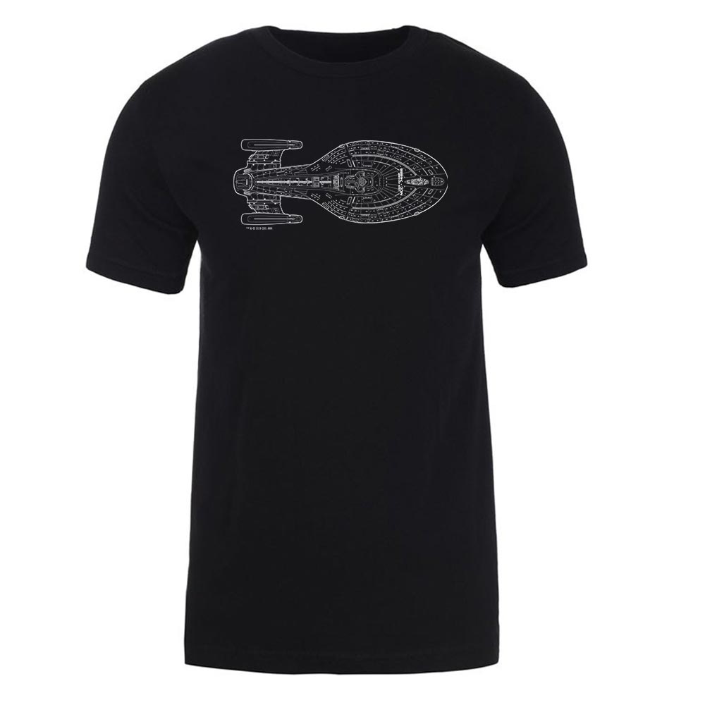 Star Trek: Voyager Schematic Adult Short Sleeve T - Shirt - Paramount Shop