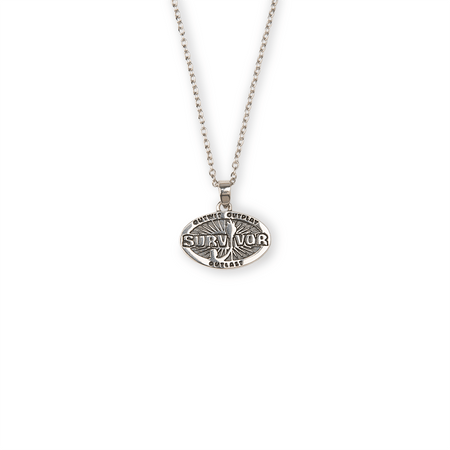 Survivor 50th Season Silver Pendant Necklace - Paramount Shop