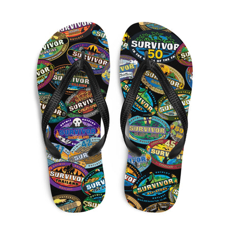Survivor Adult Flip Flops Logo Toss - Paramount Shop