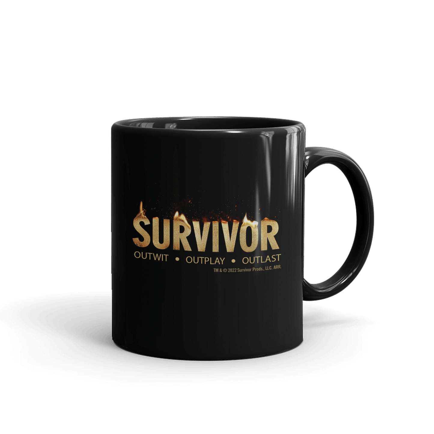 Survivor Flame Logo Black Mug - Paramount Shop