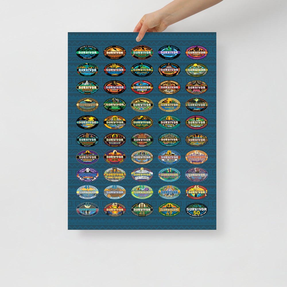 Survivor Premium Poster 50 Seasons Logo - Paramount Shop