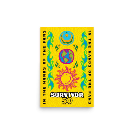 Survivor Season 50 Poster Moon, Earth & Sun - Paramount Shop
