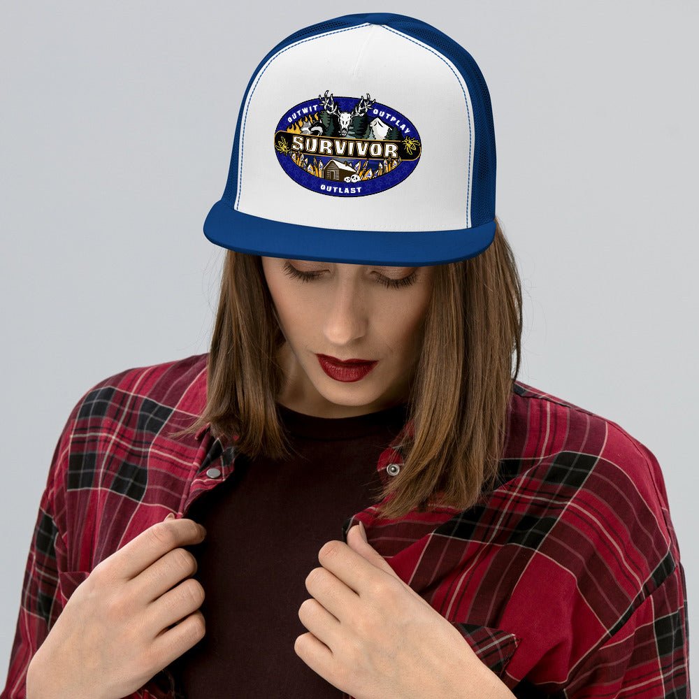 Survivor x Yellowjackets Logo Trucker Hat - Paramount Shop