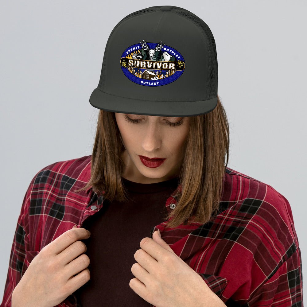 Survivor x Yellowjackets Logo Trucker Hat - Paramount Shop