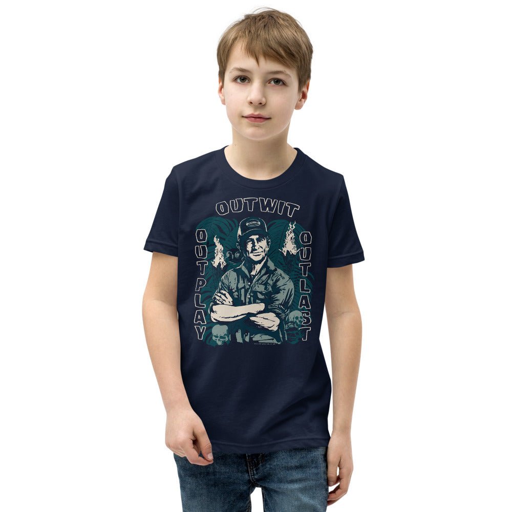 Survivor Youth T-Shirt Jeff Tribal Outwit. Outplay. Outlast. - Paramount Shop