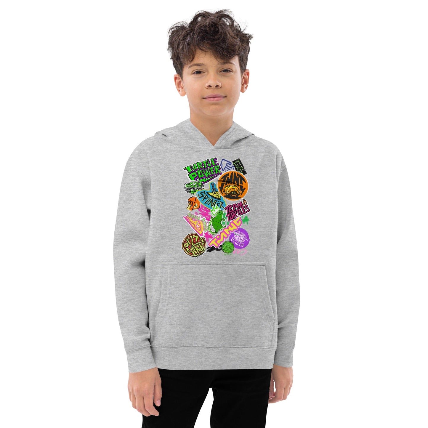Teenage Mutant Ninja Turtles: Mutant Mayhem Sticker Medley Kids Hoodie - Paramount Shop