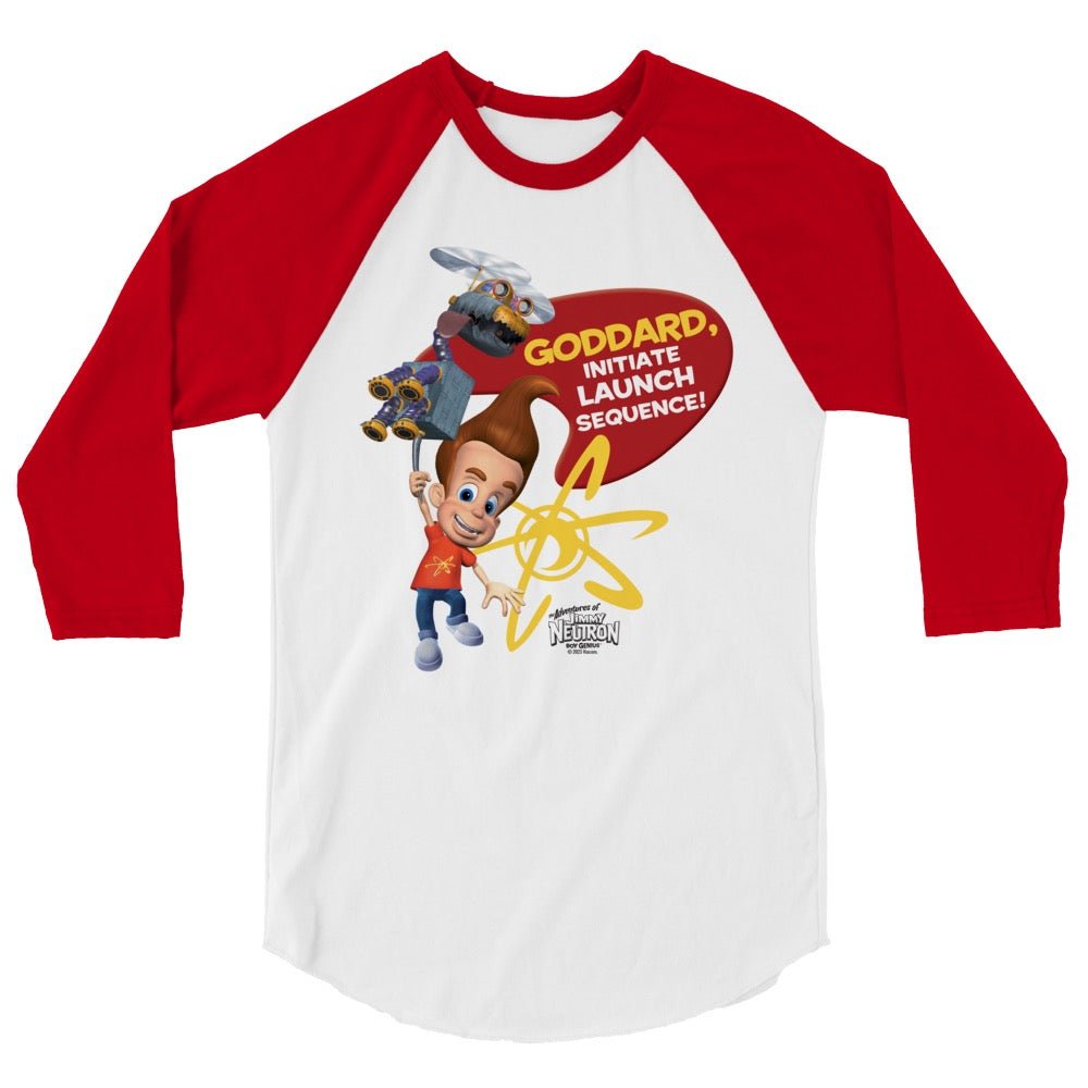 The Adventures of Jimmy Neutron, Boy Genius Goddard Initiate Launch Sequence Adult 3/4 Sleeve Raglan - Paramount Shop