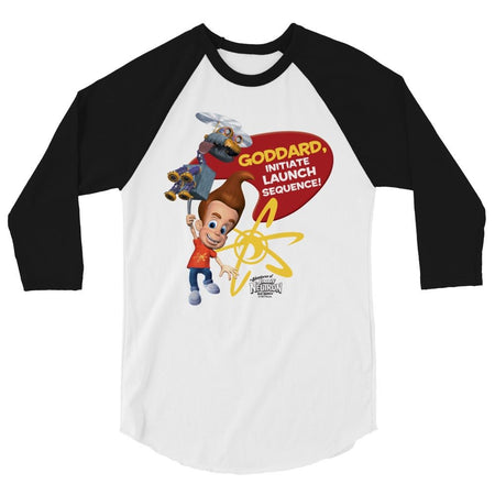 The Adventures of Jimmy Neutron, Boy Genius Goddard Initiate Launch Sequence Adult 3/4 Sleeve Raglan - Paramount Shop