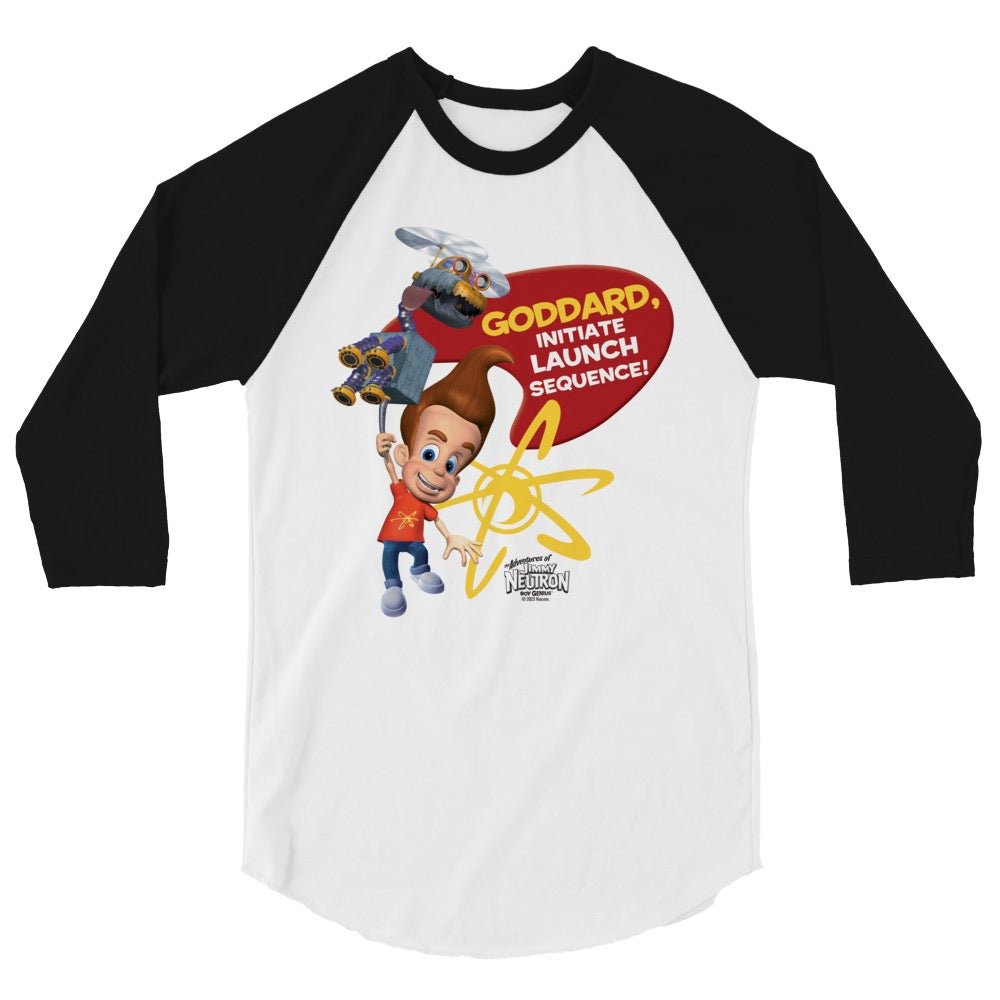 The Adventures of Jimmy Neutron, Boy Genius Goddard Initiate Launch Sequence Adult 3/4 Sleeve Raglan - Paramount Shop