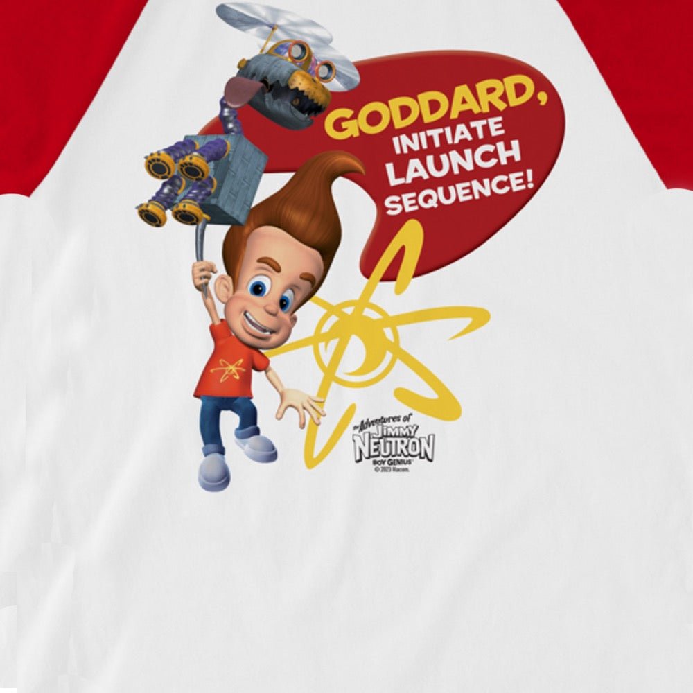 The Adventures of Jimmy Neutron, Boy Genius Goddard Initiate Launch Sequence Adult 3/4 Sleeve Raglan - Paramount Shop