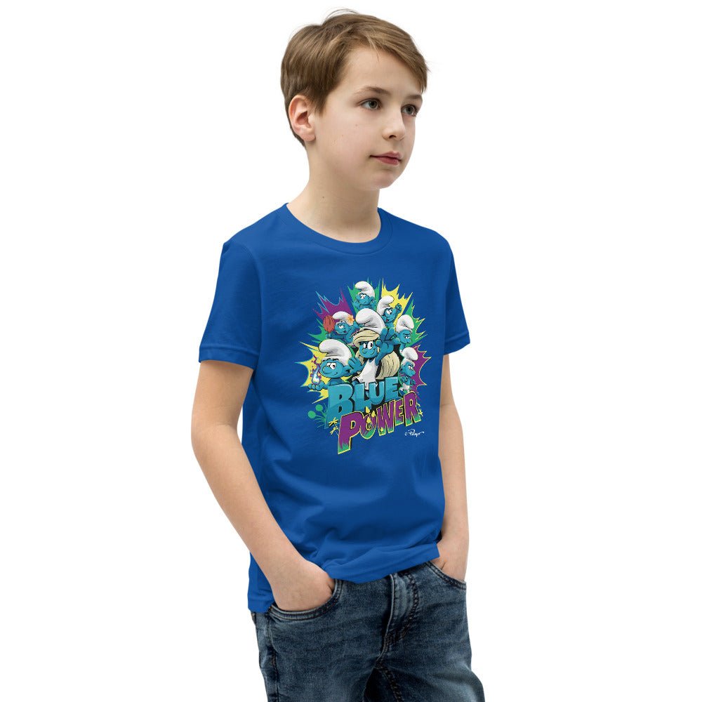 The Smurfs Movie Blue Power Kids Premium T-Shirt - Paramount Shop