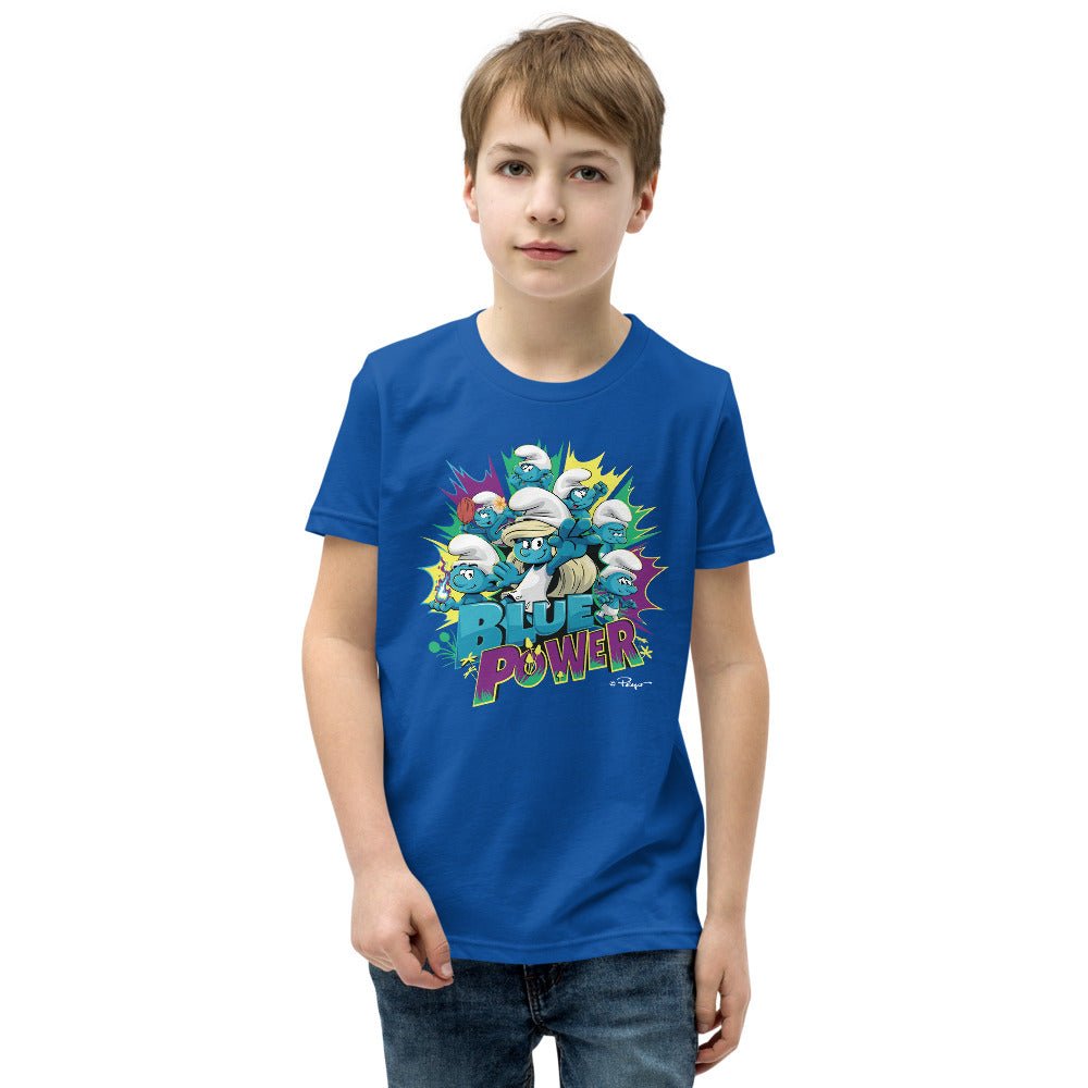 The Smurfs Movie Blue Power Kids Premium T-Shirt - Paramount Shop
