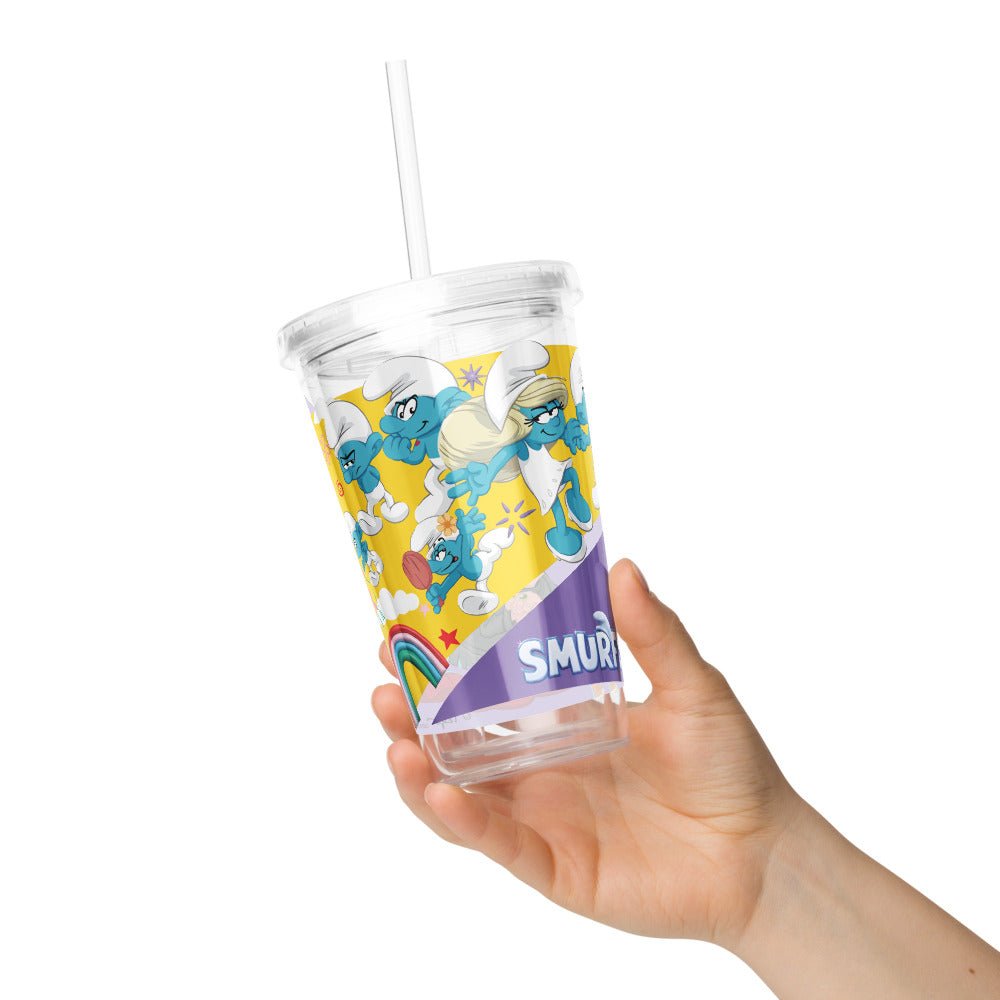 The Smurfs Movie Strip Clear Plastic Tumbler - Paramount Shop