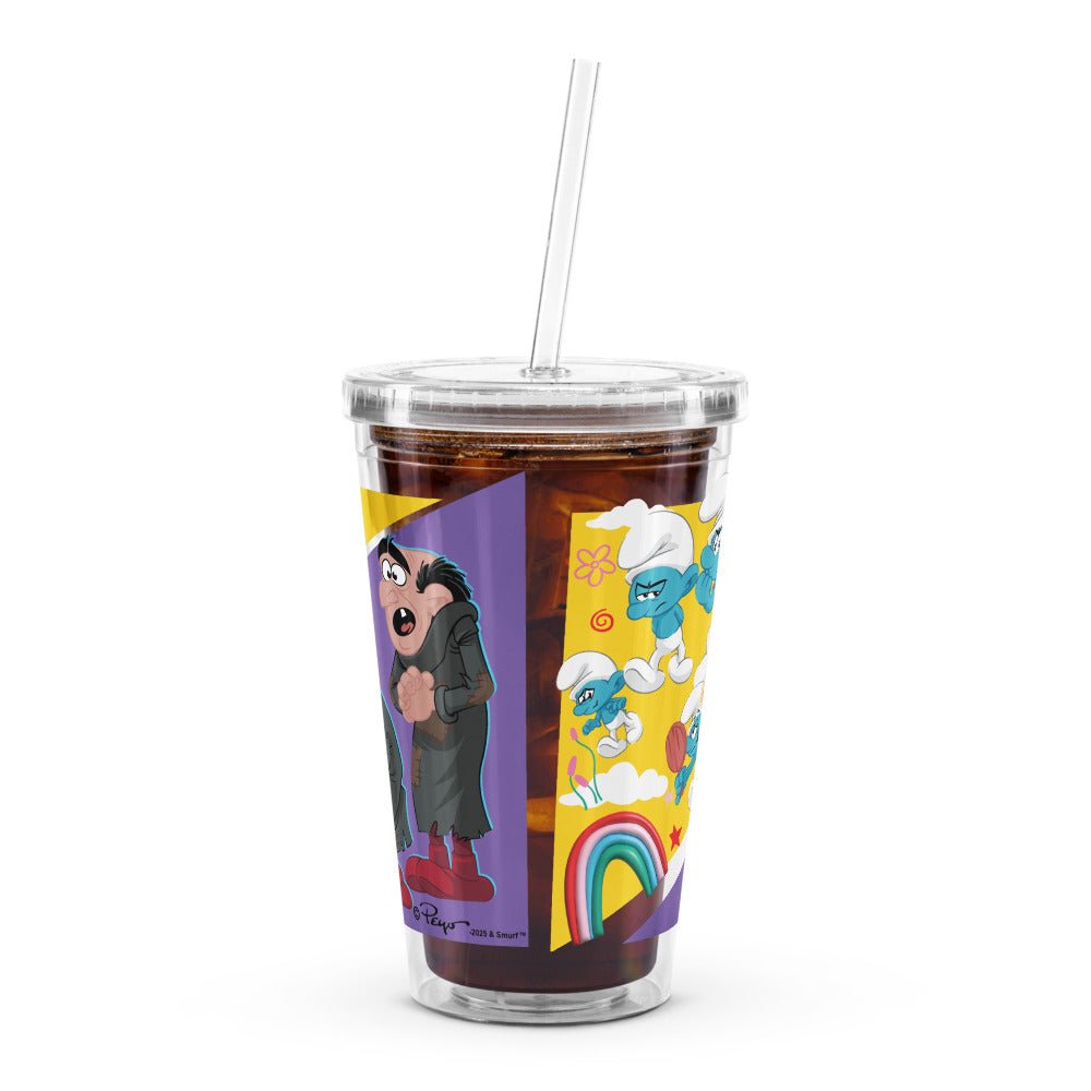 The Smurfs Movie Strip Clear Plastic Tumbler - Paramount Shop