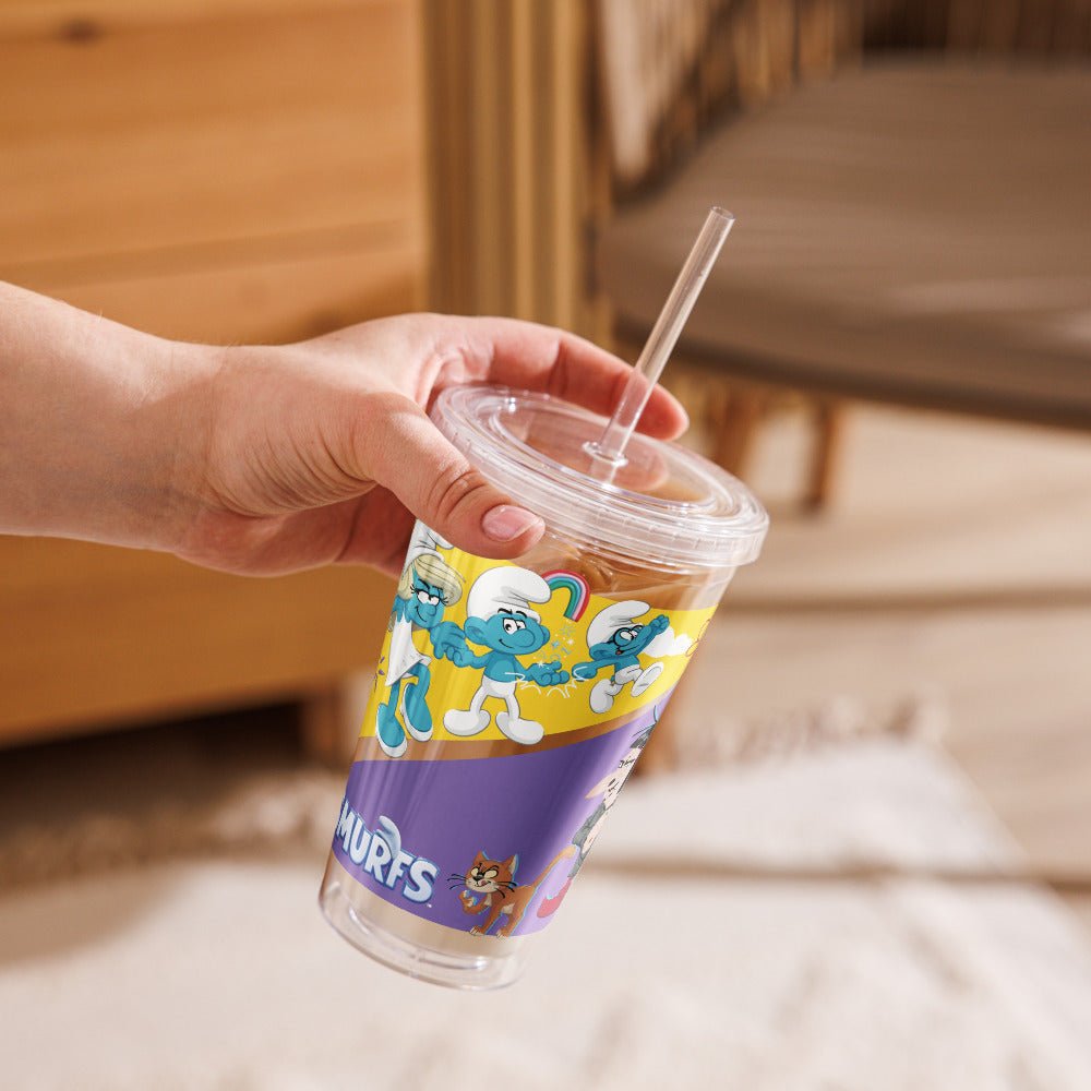 The Smurfs Movie Strip Clear Plastic Tumbler - Paramount Shop