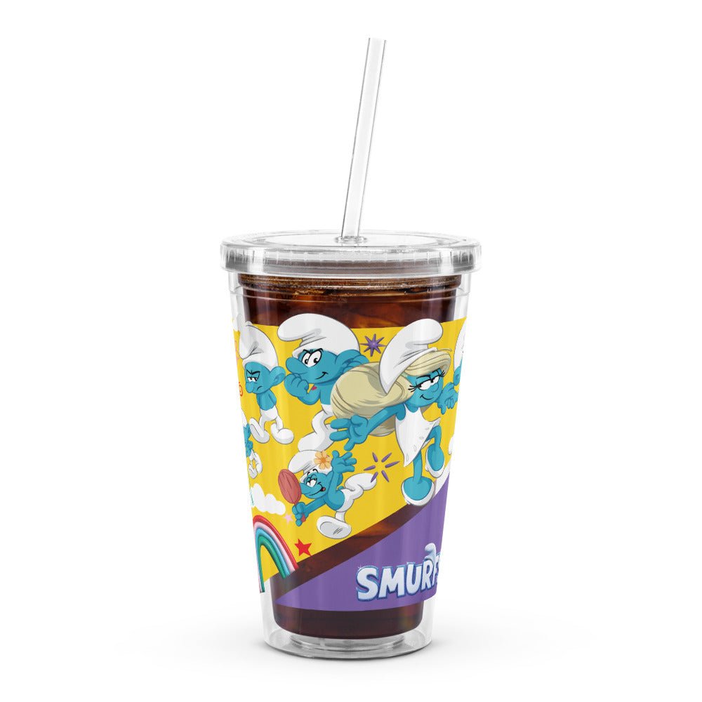 The Smurfs Movie Strip Clear Plastic Tumbler - Paramount Shop