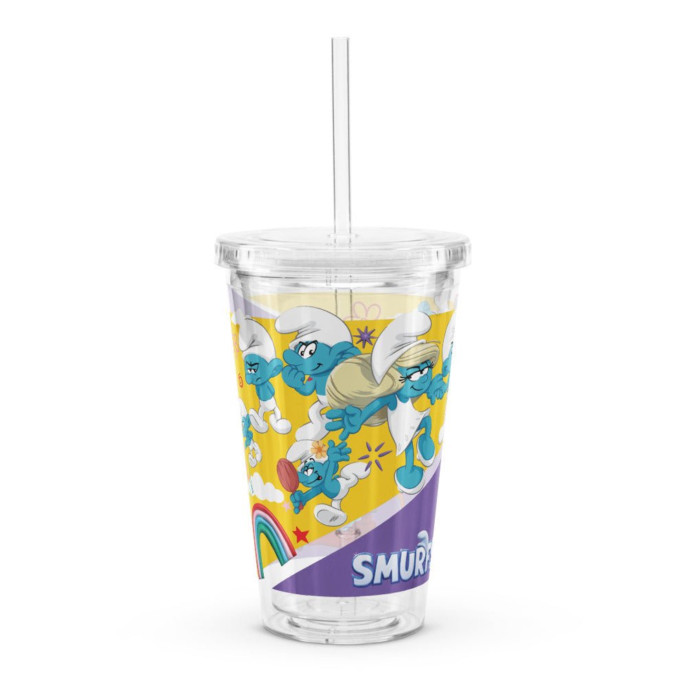 The Smurfs Movie Strip Clear Plastic Tumbler - Paramount Shop