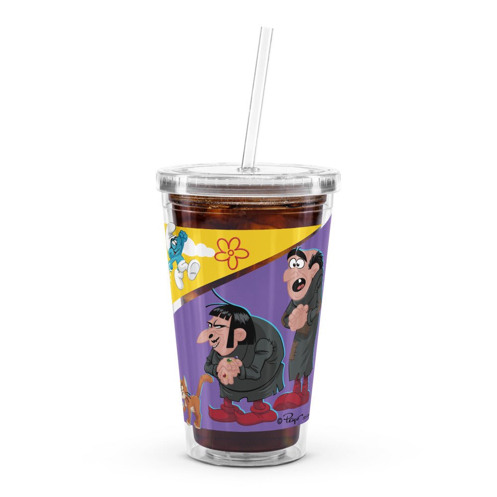 The Smurfs Movie Strip Clear Plastic Tumbler - Paramount Shop