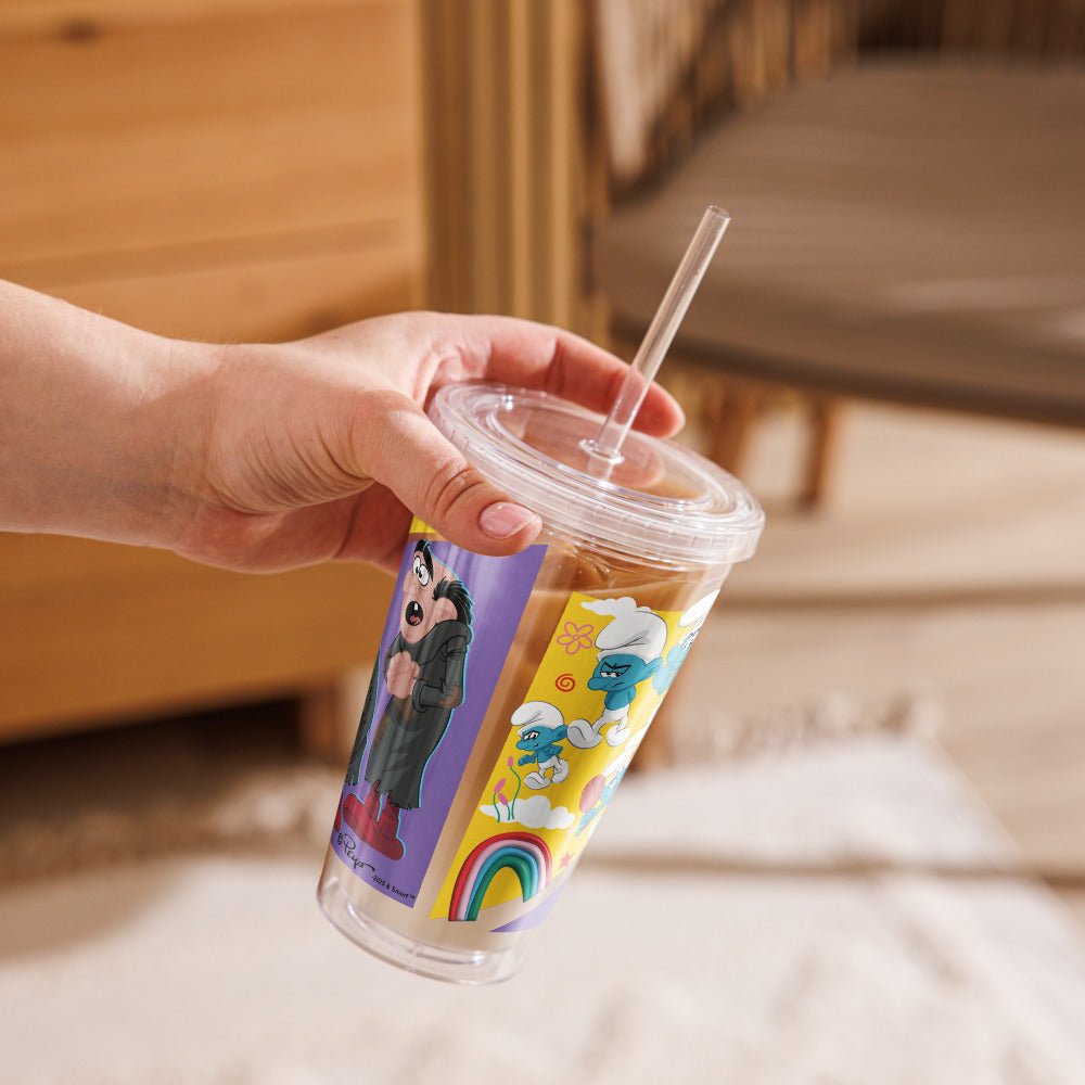The Smurfs Movie Strip Clear Plastic Tumbler - Paramount Shop