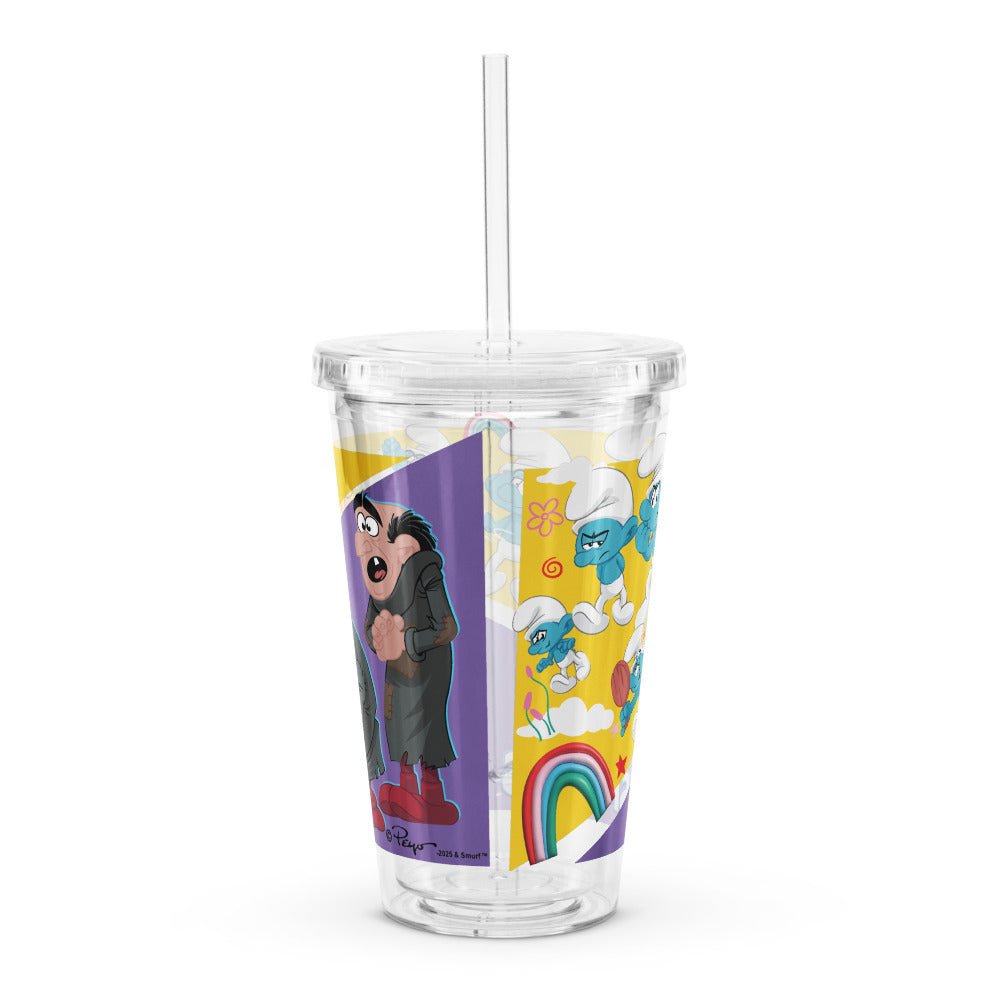 The Smurfs Movie Strip Clear Plastic Tumbler - Paramount Shop