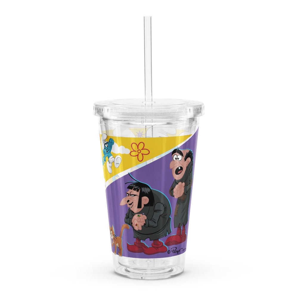 The Smurfs Movie Strip Clear Plastic Tumbler - Paramount Shop