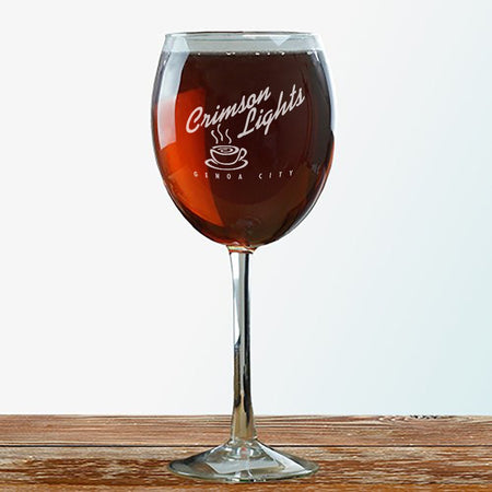 The Young and the Restless Crimson Lights Laser Engraved Wine Glass - Paramount Shop