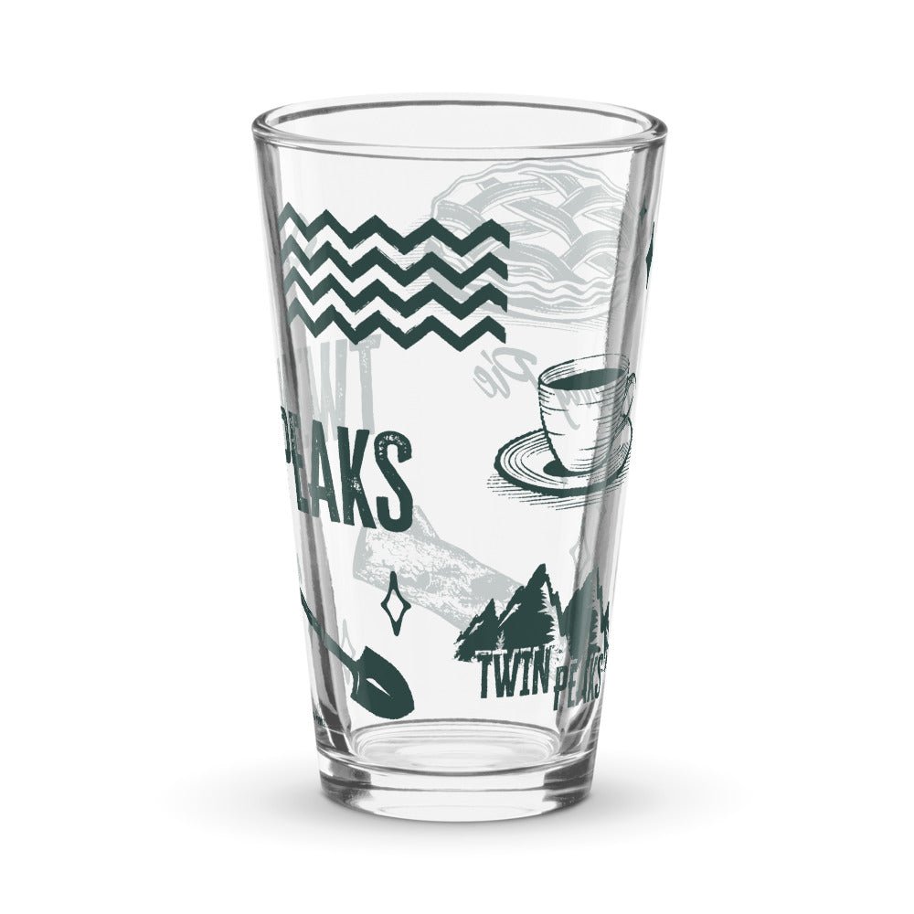 Twin Peaks Icons Shaker Pint Glass - Paramount Shop