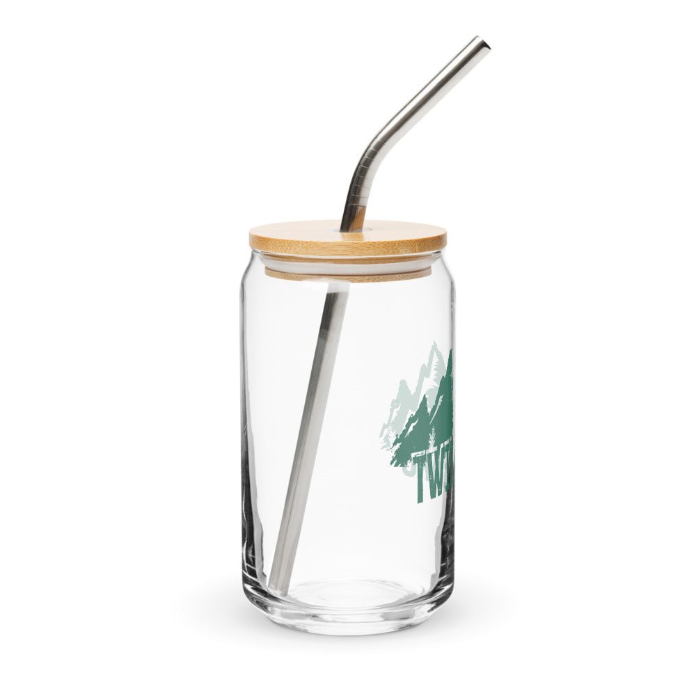Twin Peaks Mountain View Can - Shaped Glass with Lid and Straw - Paramount Shop