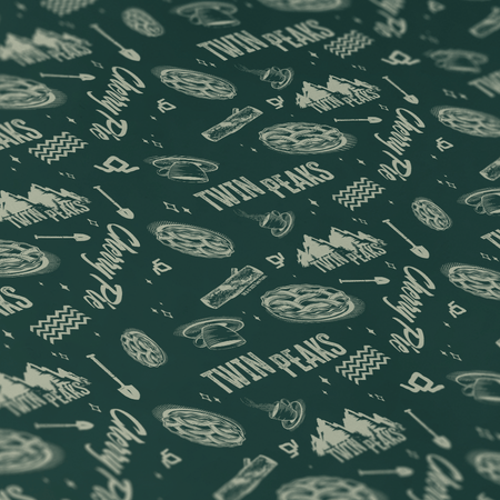 Twin Peaks Pattern Satin Gift Wrap - Paramount Shop