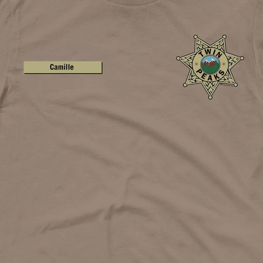 Twin Peaks Sheriff's Department Badge Personalized Adult Short Sleeve T - Shirt - Paramount Shop