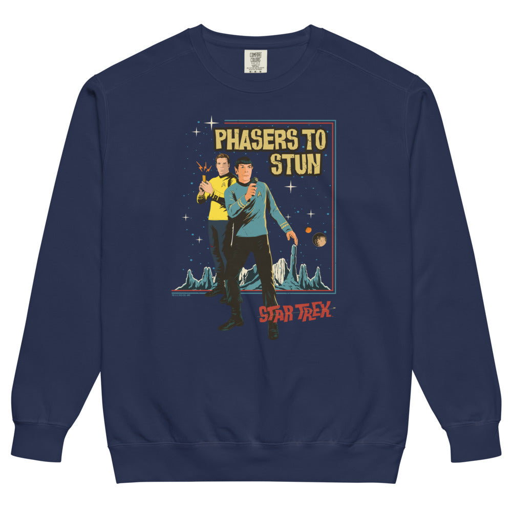 Star Trek: The Original Series Phasers To Stun Unisex Sweatshirt True Navy