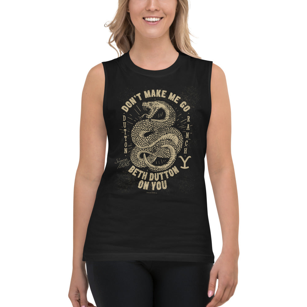 Yellowstone Snake Don't Make Me Go Beth Dutton On You Unisex Tank Top