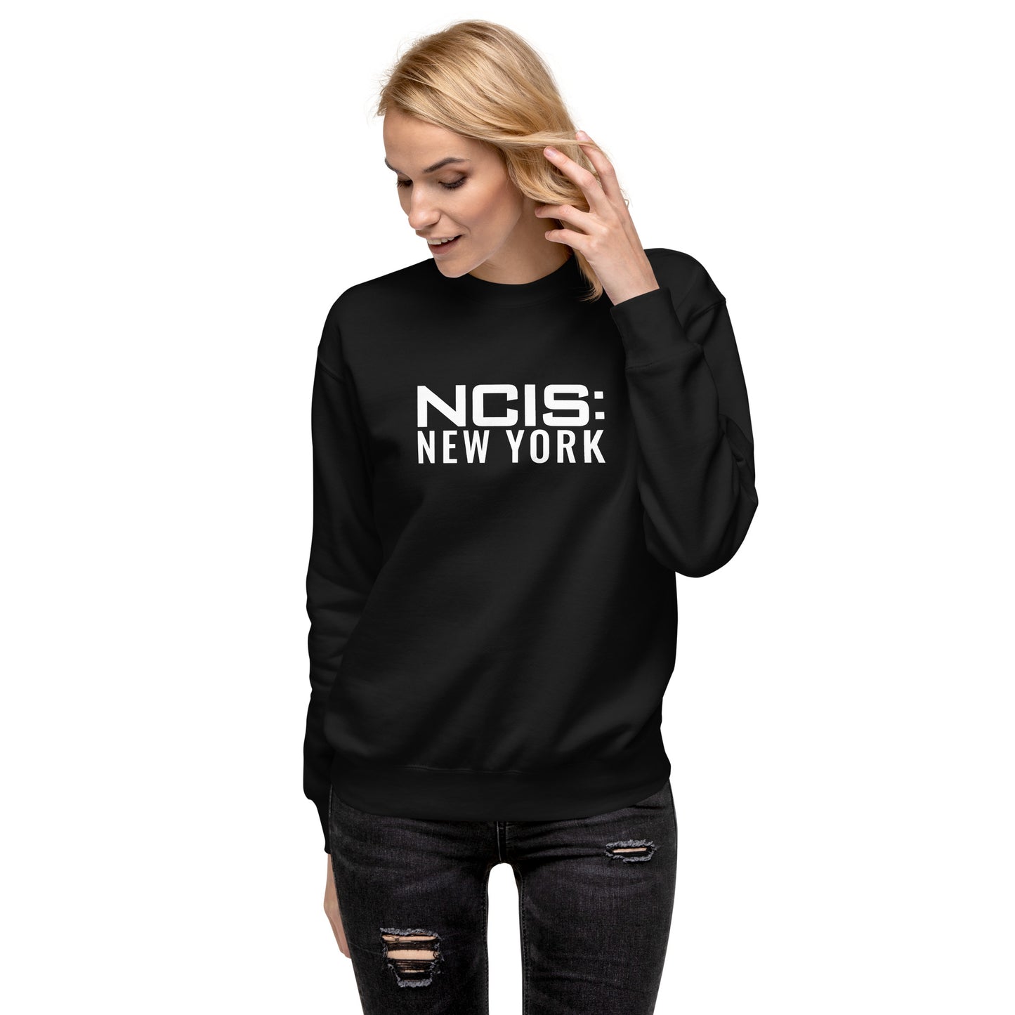 Back view of the solid gray pullover sweatshirt showing the clean, unprinted fabric