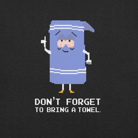 South Park T-Shirt 8-Bit Bring a Towel  Black Heather